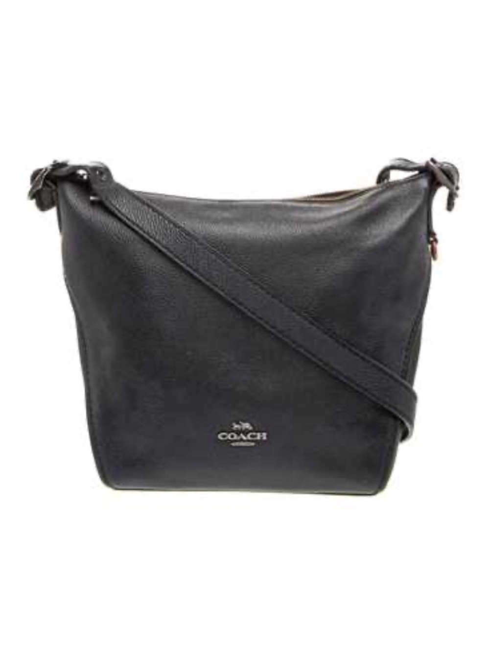 Coach Black Leather Shoulder Hobo Bag